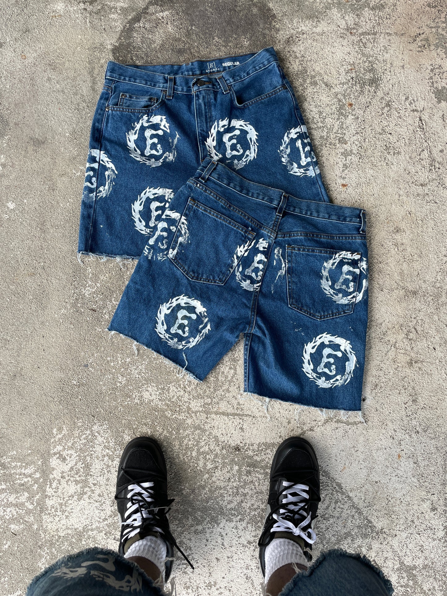 Endangered "Flame" Denim Jorts